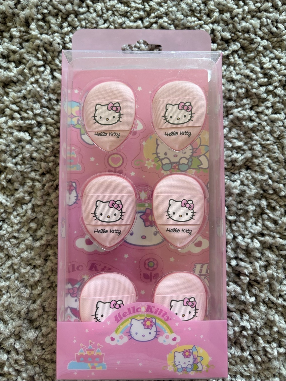 Hello Kitty Pink Powder Puff - 6 Pack